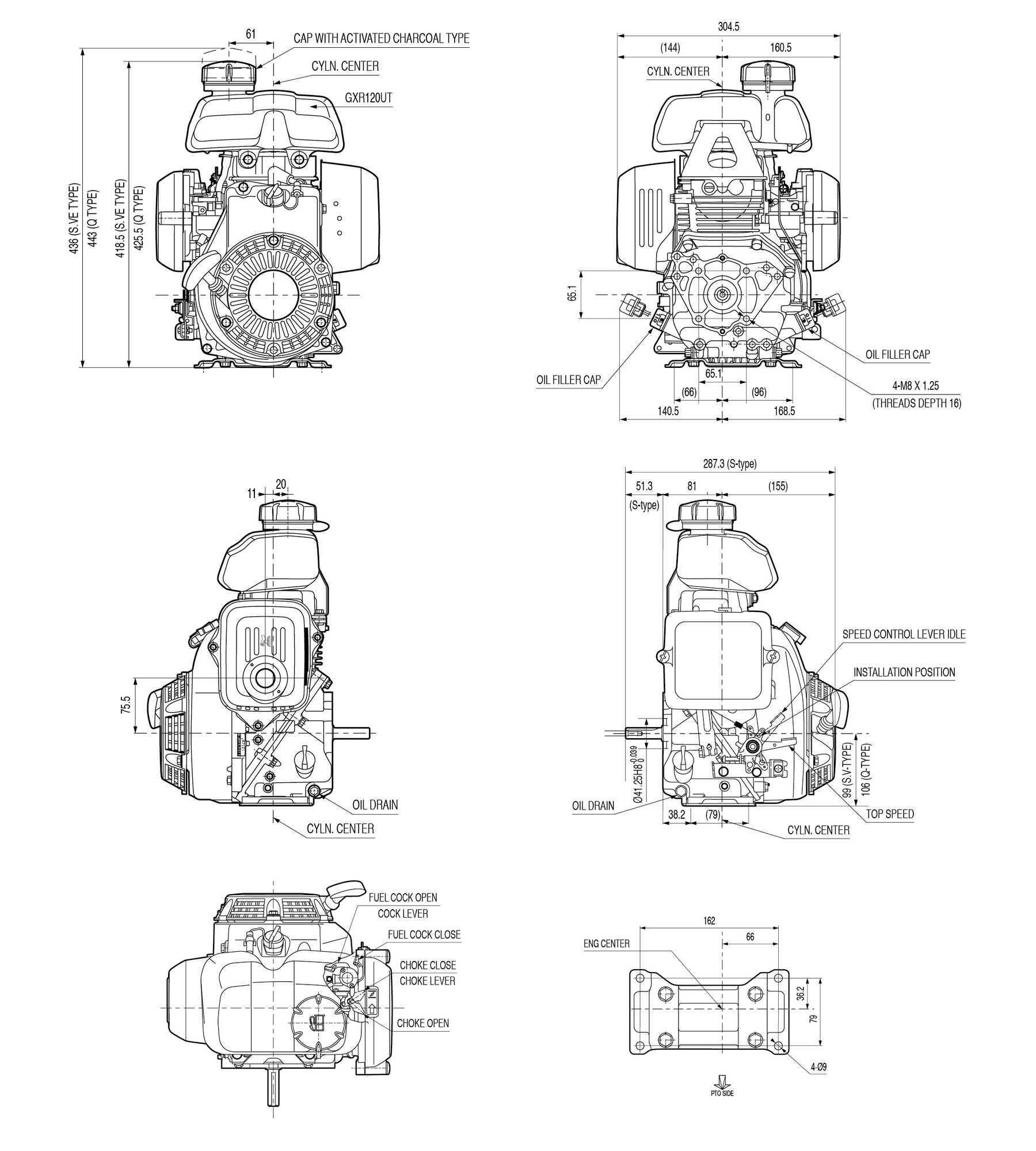 dimensiones-motor-gxr-120